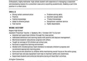 Resume format for Kindergarten Teacher Job assistant Preschool Teacher Resume Sample Livecareer