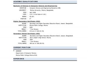 Resume format for Lecturer Job In Engineering College Pin On Sporting