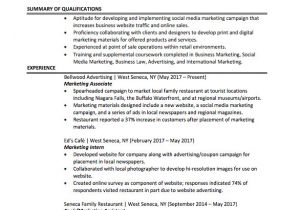 Resume format for Marketing Jobs Marketing associate Resume Sample Chegg Careermatch