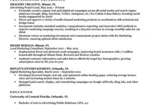 Resume format for Marketing Jobs Marketing Resume Sample Writing Tips Resume Companion