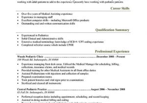 Resume format for Medical Job 16 Free Medical assistant Resume Templates