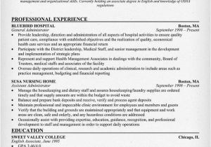 Resume format for Medical Job Hospital Administrator Resume Resumecompanion Com
