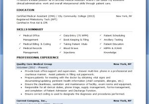 Resume format for Medical Job Sample Of A Medical assistant Resume 2016 Sample Resumes