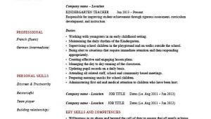 Resume format for Nursery Teacher Job Kindergarten Teacher Resume School Example Sample Job
