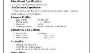 Resume format for Office Boy Job Resume Office Boy