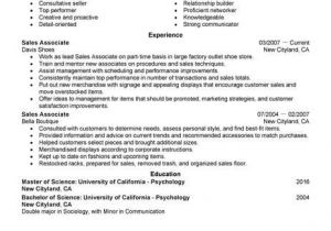 Resume format for Part Time Job Best Part Time Sales associates Resume Example Livecareer