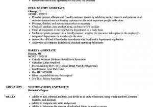 Resume format for Part Time Job In Canada Bakery associate Resume Samples Velvet Jobs