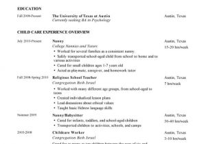 Resume format for Private Job Sample Nanny Resume and Tips for Writing Nanny Resume