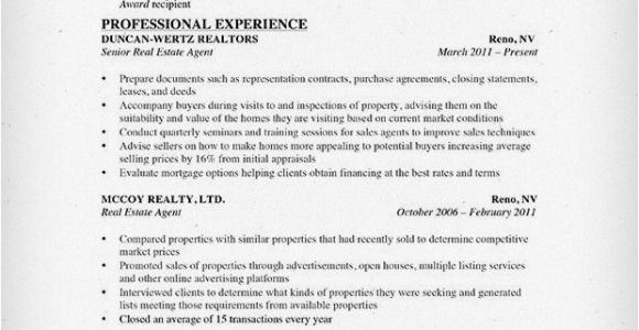 Resume format for Real Estate Job Real Estate Resume Writing Guide Resume Genius