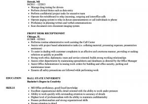 Resume format for Receptionist Job Front Desk Job Description for Resume Dandilyonfluff Com