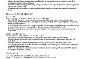 Resume format for Receptionist Job Receptionist Resume Sample Resume Companion