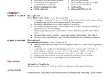 Resume format for Receptionist Job Unforgettable Receptionist Resume Examples to Stand Out