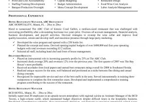 Resume format for Restaurant Job Restaurant Manager Resume Samples Pdf Printable Planner