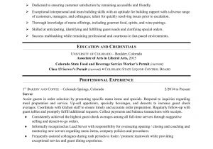 Resume format for Restaurant Job Restaurant Server Resume Sample Monster Com