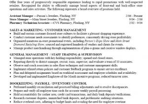 Resume format for Retail Job Retail Store Manager Combination Resume Sample Retail