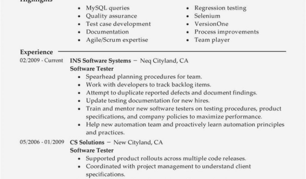 Resume Format For Software Tester Fresher Five Ways On How To Get Realty Executives Mi Invoice