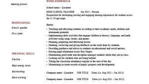 Resume format for Teaching Job In College High School Teacher Resume Template Example Sample