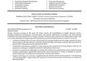 Resume format for Teaching Job In College Secondary School Teacher Teaching Resume High School
