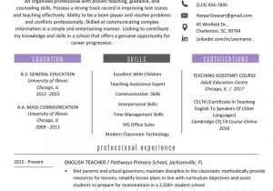 Resume format for Teaching Job In College Teacher Resume Samples Writing Guide Resume Genius