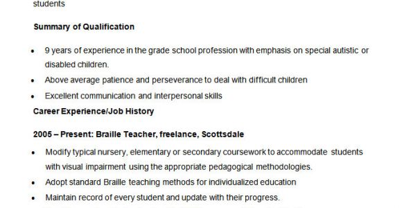 Resume format for Teaching Job In School Teacher Resume Templates 43 Free Samples Examples