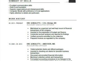 Resume format In Word for Accounts Manager Account Executive Resume Template Free Resume