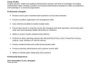 Resume format In Word for Admin Executive Executive assistant Resume 7 Free Word Pdf Documents