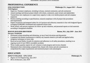 Resume format In Word for Civil Engineer Experienced Civil Engineering Resume Sample Resume Genius
