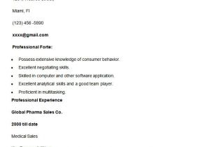 Resume format In Word for Medical Representative Write Your Resume Much Easier with Sales Resume Examples