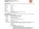 Resume format Sample for Job Application Philippines 20 Cv Example English Emovoid