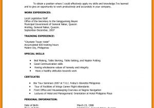 Resume format Sample for Job Application Philippines 6 Cv format Philippines theorynpractice