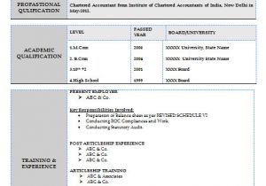 Resume format with Experience In Word Over 10000 Cv and Resume Samples with Free Download 1 to