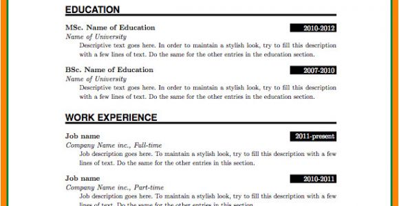 Resume format with Word File 5 Cv format Ms Word File theorynpractice