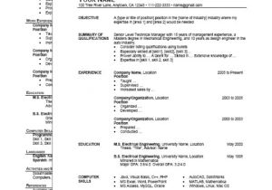 Resume format Word 2010 Resume Templates for Word Free Download and software
