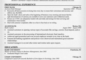Resume format Word for Bank assistant Bank Manager Resume Resume Samples Across All
