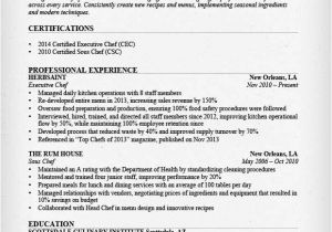 Resume format Word for Chef Chef Resume Sample Writing Guide Resume Genius