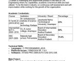 Resume format Word for Engineering Freshers 40 Fresher Resume Examples