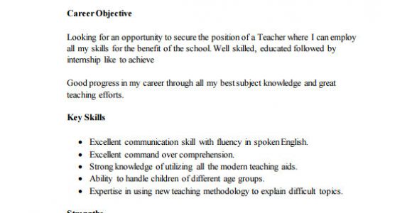 Resume format Word for Freshers Teachers Resume Template for Fresher 10 Free Word Excel Pdf