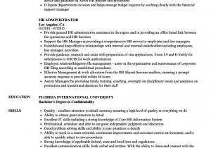 Resume format Word for Hr Hr Administrator Resume Samples Velvet Jobs