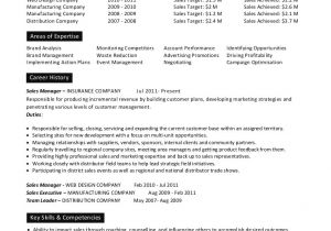Resume format Word for Manager Level Sales Manager Cv Sample for Students
