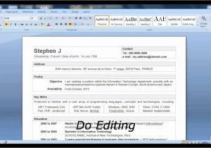 Resume format Word Youtube How to Make Resume In Word 2007 Youtube