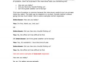 Resume Job Interview Dialogue Example Best Photos Of Essay Examples Of Interview Questions
