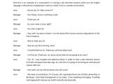 Resume Job Interview Dialogue Example Job Interview