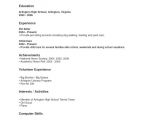 Resume No Experience Template Doc12751650 High School Resume Template No Work Experience