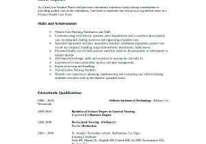 Resume Objective for Student Sample Nursing Student Resume 8 Examples In Word Pdf