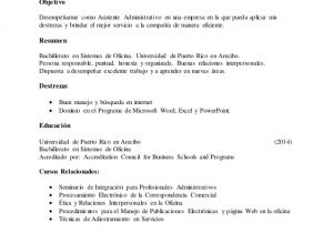 Resume Profesional Puerto Rico Resume