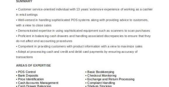 Resume Sample for Cashier at A Supermarket 6 Cashier Resume Templates Pdf Doc Free Premium