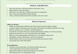 Resume Sample for Child Care Provider Child Care Provider Resume Template Learnhowtoloseweight Net