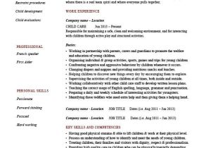 Resume Sample for Child Care Provider Childcare Worker Resume Best Resume Gallery