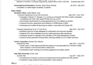 Resume Samples for Computer Engineering Students Example Resumes Engineering Career Services Iowa State