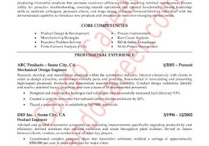 Resume Samples for Experienced Mechanical Engineers Mechanical Engineer Sample Resume by Cando Career Coaching